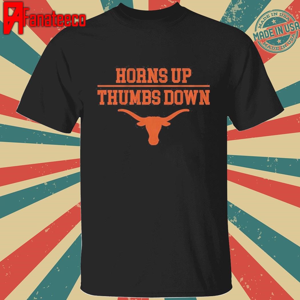 Texas football horns up thumbs down shirt