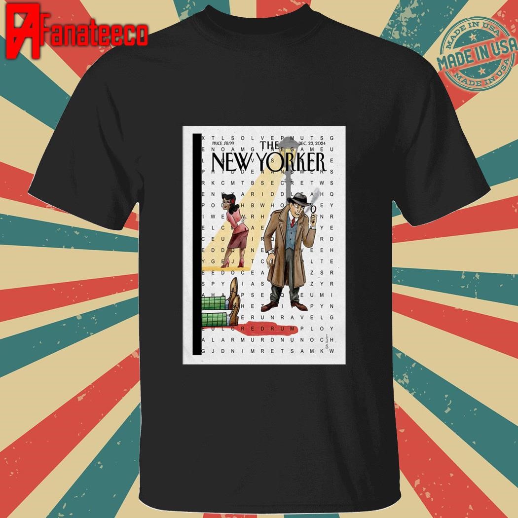 The New Yorker December 23 2024 Kate Beaton’s Murder Mystery shirt