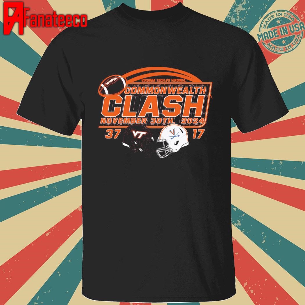 Virginia Tech Hokies vs. Virginia Cavaliers 2024 Commonwealth Clash Score T-Shirt