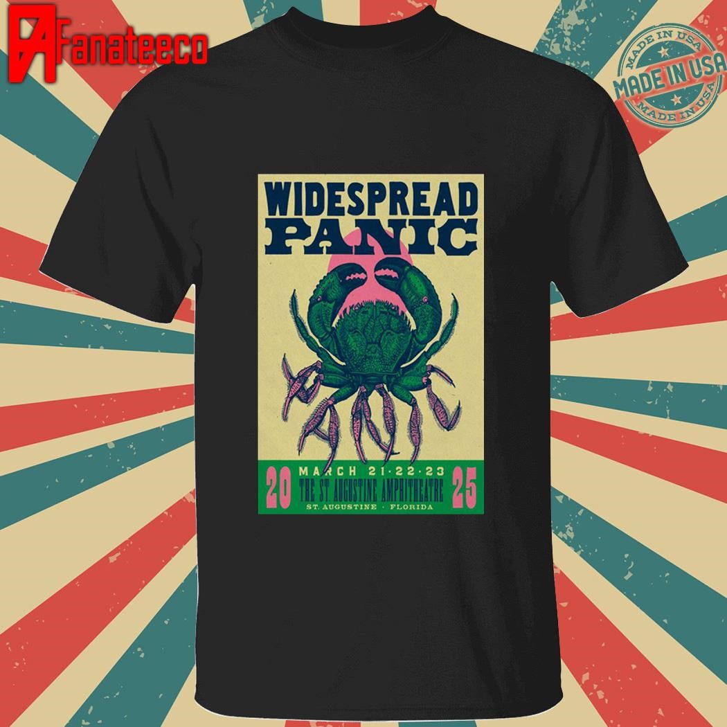 Widespread Panic Mar 21-23 2025 The ST. Augustine Amphitheatre In ST. Augustine FL Tour shirt