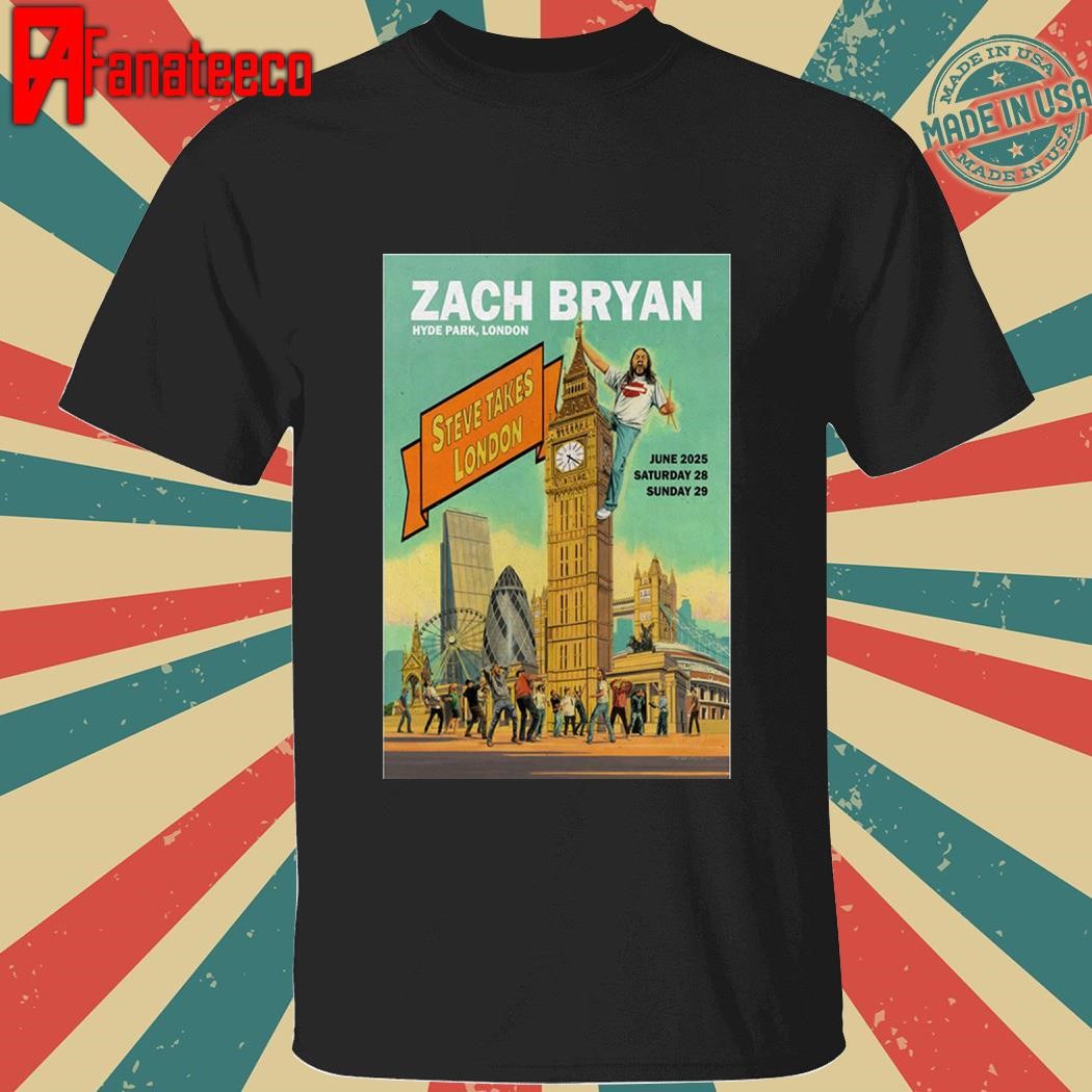 Zach Bryan BST Hyde Park London UK June 28-29 2025 shirt