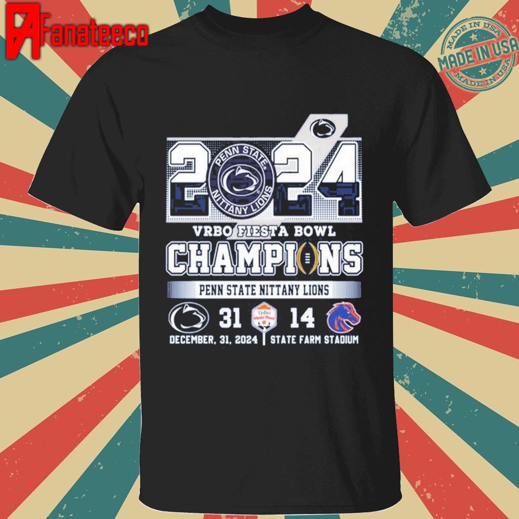 Official Penn State Nittany Lions 2024 Vrbo Firsta Bowl Champions 31-14 shirt