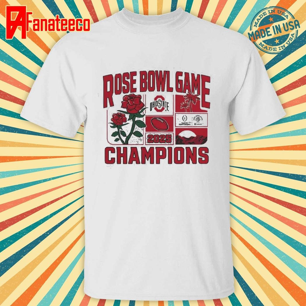 Ohio State Buckeyes College Football Playoff 2025 Rose Bowl Champions Victory Ahead shirt