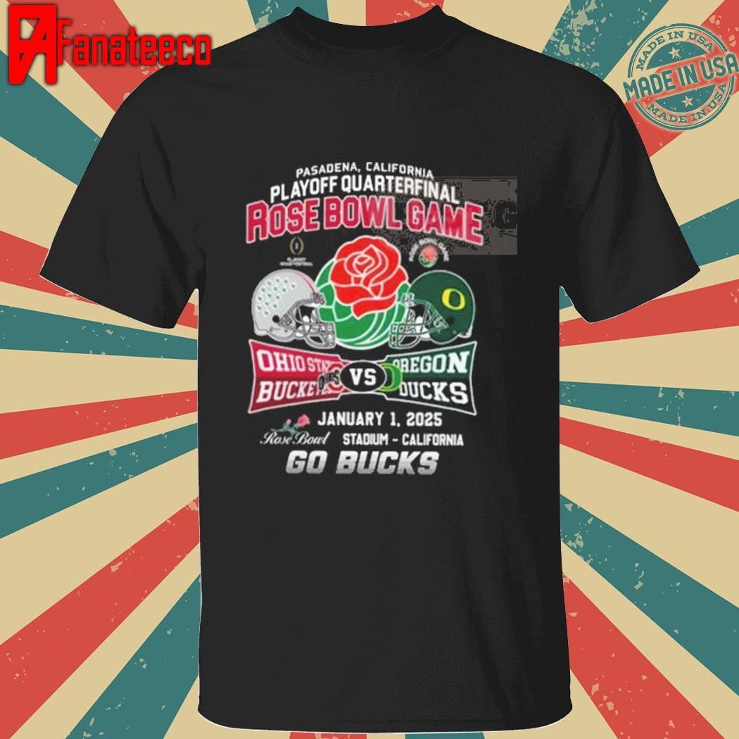 Ohio State Buckeyes Vs Oregon Ducks Rose Bowl Game 2025 Shirt