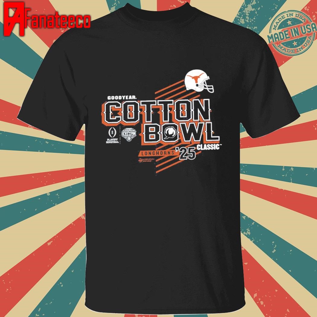 Texas Longhorns College Football Semifinal 2025 Goodyear Cotton Bowl Bound Helmet shirt