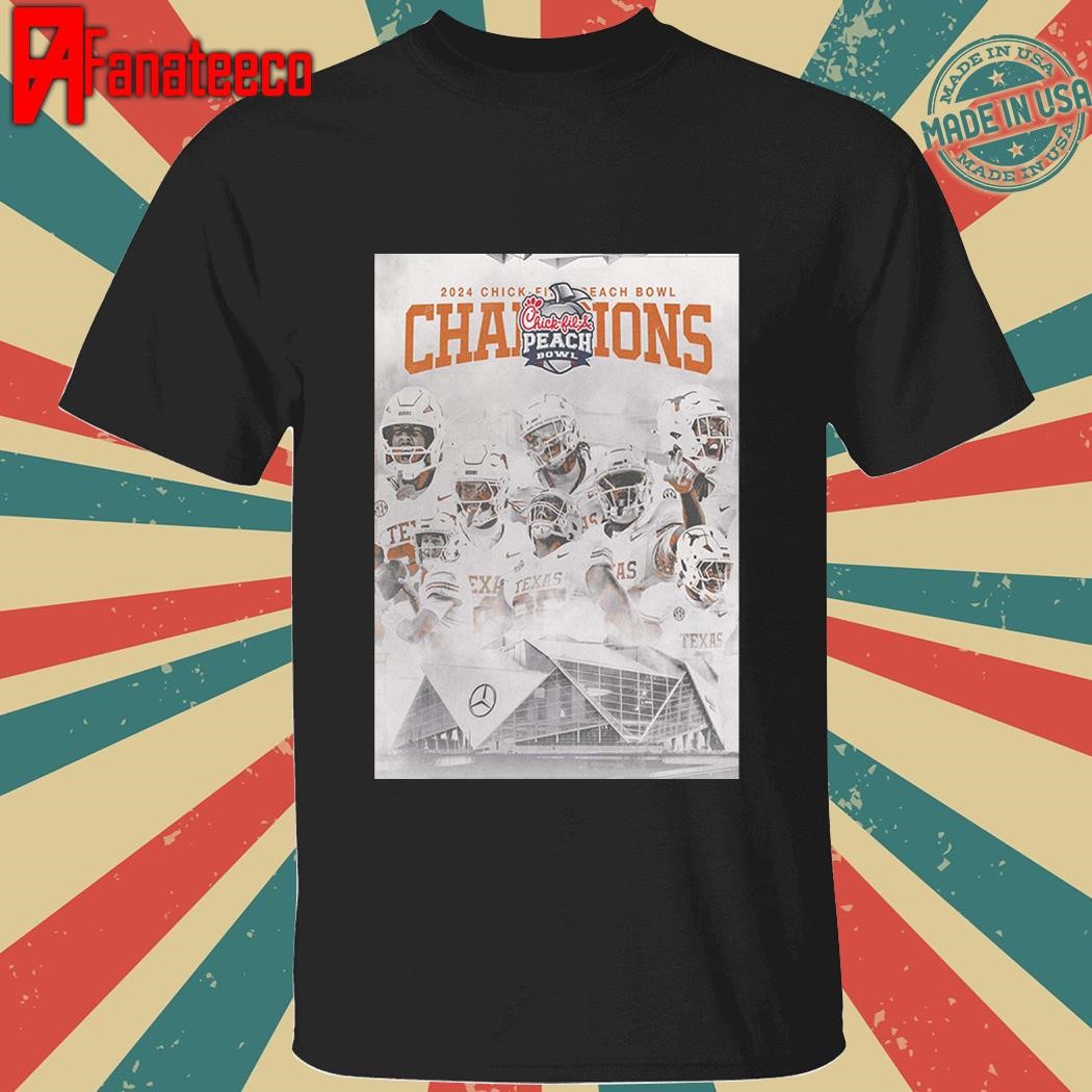 Texas Longhorns Football NCAA College Football Season 2025 Champions 2025 Chick-fil-A Peach Bowl Winners shirt